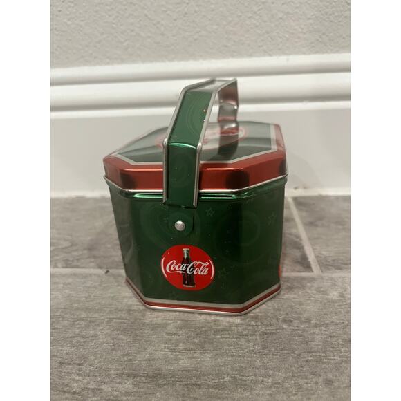 Antique Coca-Cola Christmas Santa Tin 5.5x4.5x3.5 - Picture 4 of 7